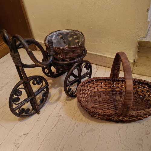 Wicker decorative baskets, set or separate