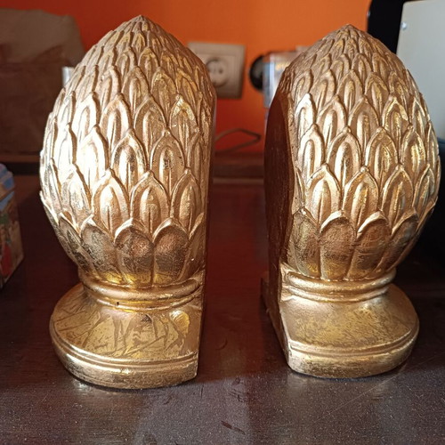 Vintage bookends used with golden resin