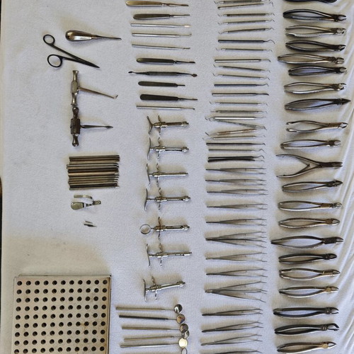 Dental tools set used, 107 pieces