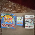 Monopoly board game used, three different types