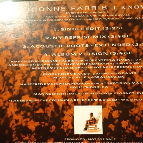 Dionne Farris I Know single used