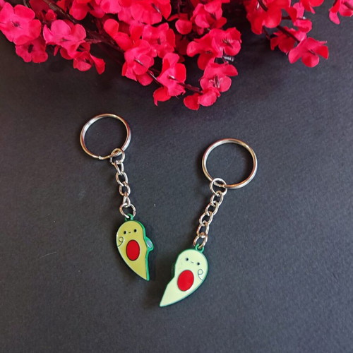 Matching Avocado two keychains with magnet new