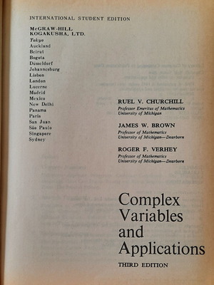 Complex Variables and Applications book used