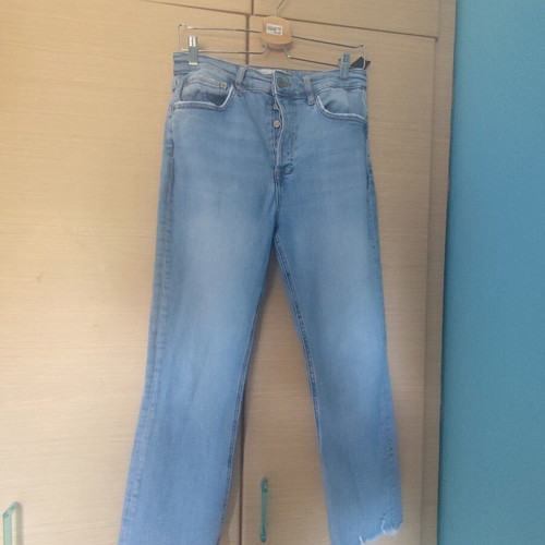 Zara Crop Jeans Mom's Fit Blue Like New