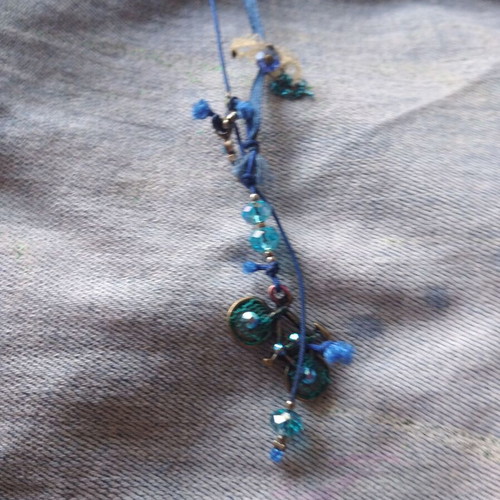 Handmade hanging bicycle necklace like new