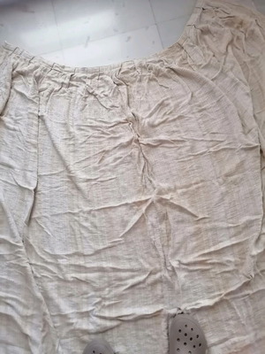 Curtains used, ecru color, 2 pieces, dimensions 2.10x2 m