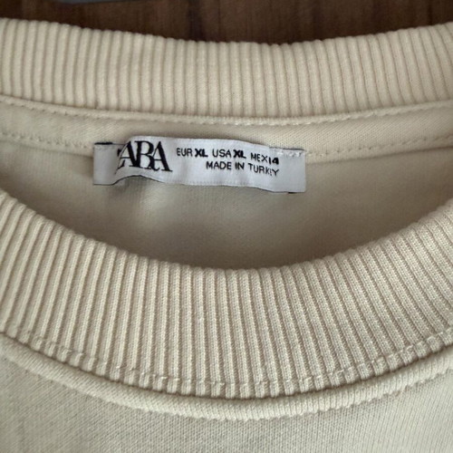Zara unisex shirt like new, size M-L, cream