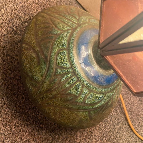 Vintage Celtic pottery lamp base used