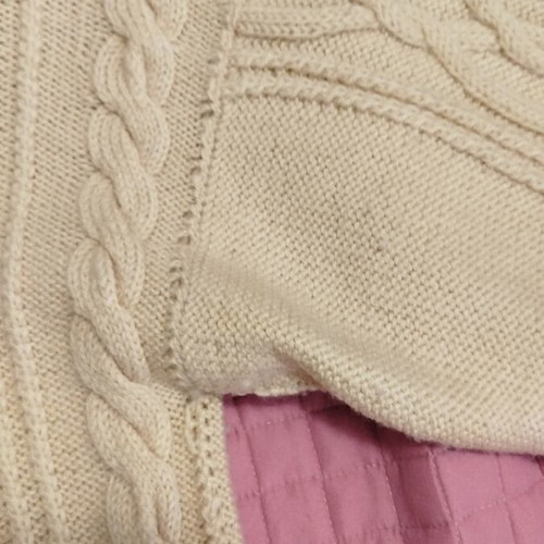 Handmade wool sweater unisex, like new, ecru