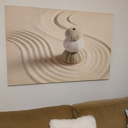 Πίνακας σε καμβά Zen Garden & Αχινοί σαν καινούργιος, μινιμαλιστική διακόσμηση