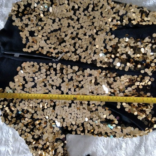 Silk-Kasmir gold and black jacket like new, size S-M