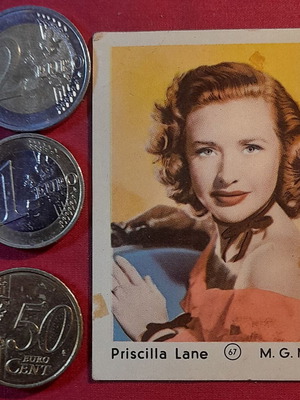 Priscilla Lane vintage collectible photo card M.G.M.