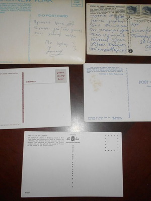 Νέα Υόρκη Άγαλμα της Ελευθερίας 5 κάρτες μεταχειρισμένες, όλες μαζί