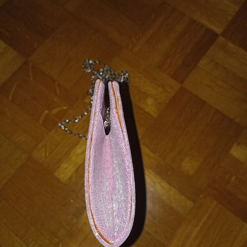 Shoulder bag pink with rhinestones like new