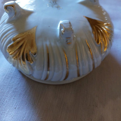 Vintage Capodimonte bowls used 13×8 cm and 11×7 cm with 24k gold