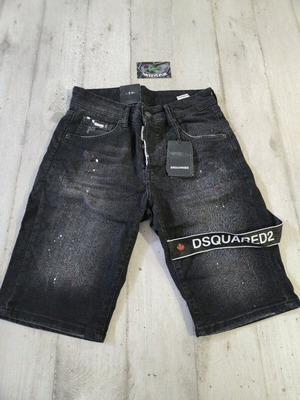 Dsquared2 къс дънков панталон нов, черен
