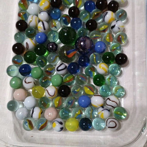 Marbles new, pack of 124 Φ16 and 3 Φ25
