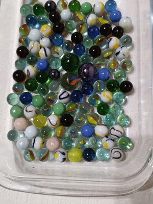 Marbles new, pack of 124 Φ16 and 3 Φ25