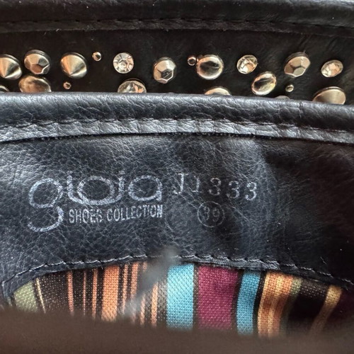 Black boots with studs size 39 used with minor wear