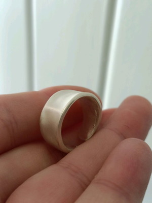 Women's adjustable stainless steel ring with matte finish new