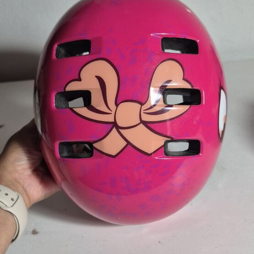 Bell kids helmet pink dinosaur 45-52cm used
