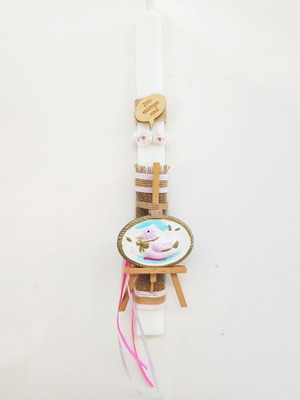 Romantic lambada for Nona with wooden easel and pink ceramic duck new