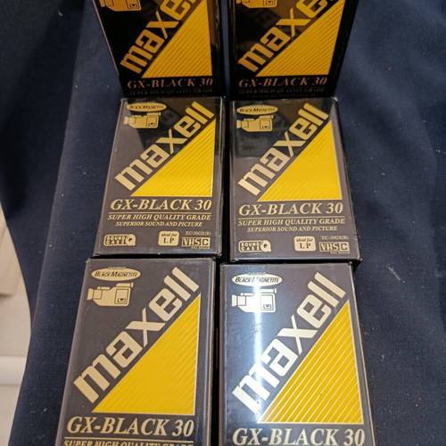 Κασέτες κάμερας Maxell GX-black 30 καινούργιες, λοτ 6