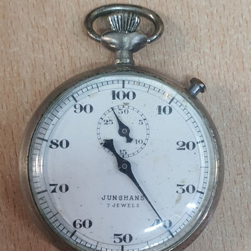 Vintage mechanical stopwatch Junghans used, model 7 jewels