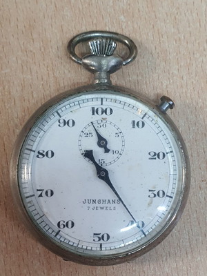 Vintage mechanical stopwatch Junghans used, model 7 jewels