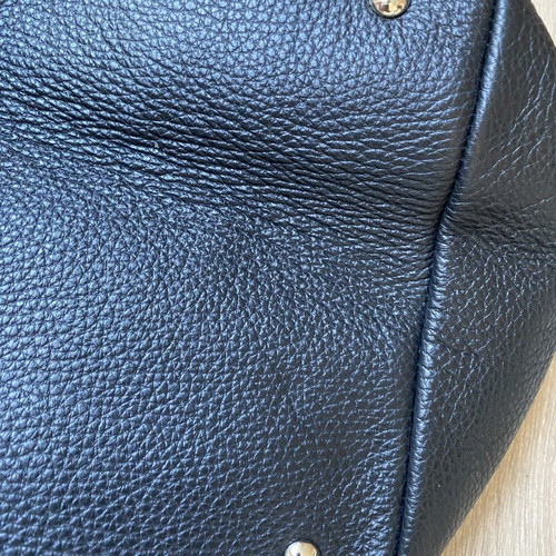 Zini Boutique Black Leather Fringe Tote Bag