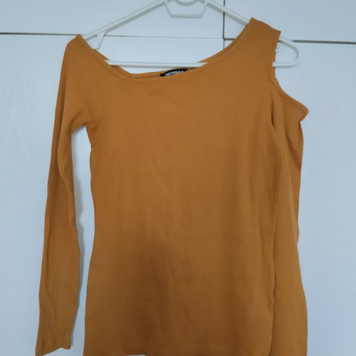 Terranova cotton off-shoulder blouse like new, small medium, mustard