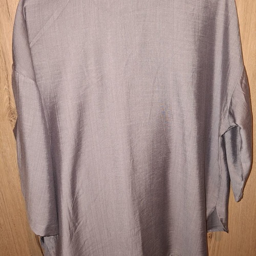 Women's set shirt and pants with elastic waist, new, gray, size XL/XXL