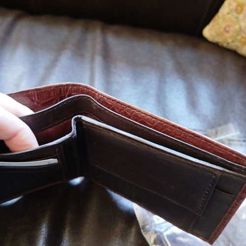 Lapel leather accessories set new with wallet and key holder