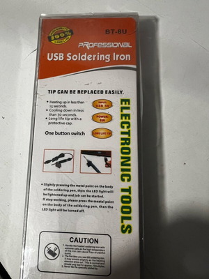 Usb soldering iron new, low voltage 5volt