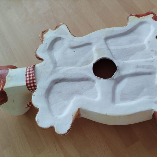 Easter ceramic duck egg holder used, holds 7 eggs