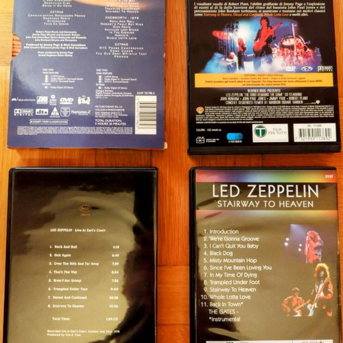 Led Zeppelin pack of 4 DVDs new (3 DVDs + 1 double DVD)