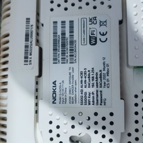 Nokia G-2425G-A GPON Optical Fiber Router like new