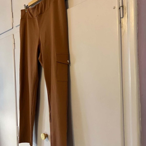Shein Curve women's elastic pants leggings 2XL new, brown