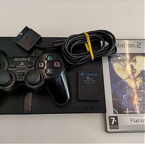 Playstation 2 με ένα Χειριστήριο + Memory Card + 1 Παιχνίδι + Εγγύηση (USED)