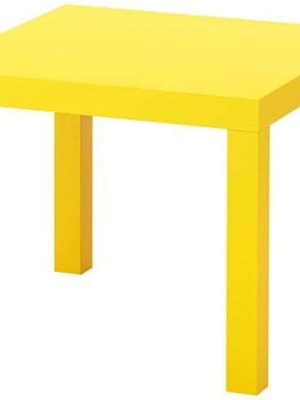 LACK IKEA τραπέζι κίτρινο, σαν καινούργιο, 55x55εκ