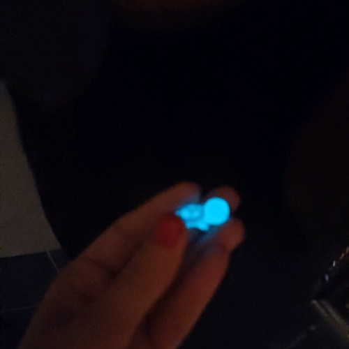 Glowing turtle new, blue, glass-like or hard plastic material