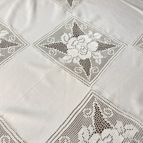 Handmade tablecloth 120x111 cm