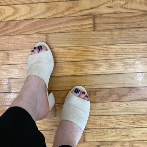 Plato Beige Mules Used Size 38