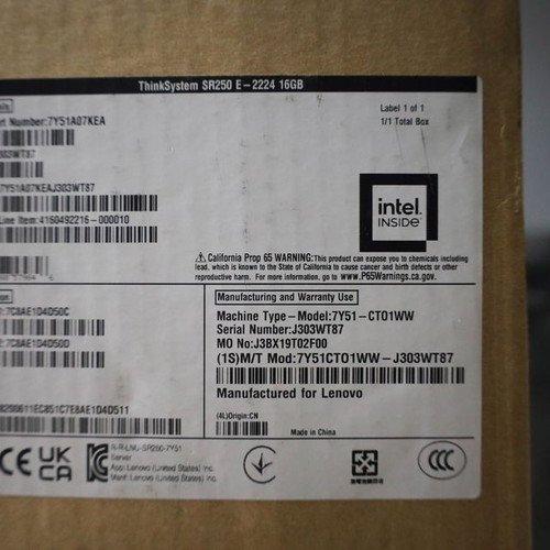 Lenovo ThinkSystem SR250 8-Bay Server new