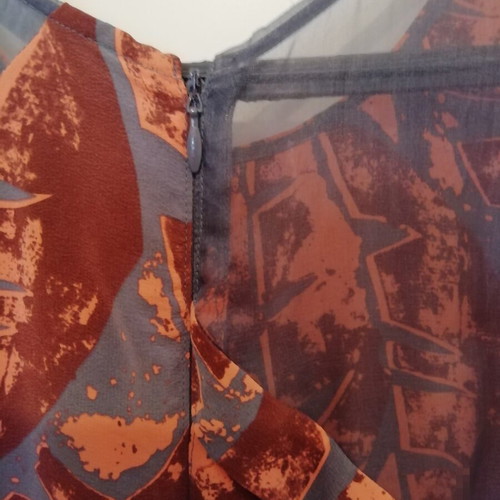 Whistles silk dress like new, gray and orange