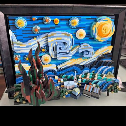 Lego Starry Night set like new with instruction book and wall mount