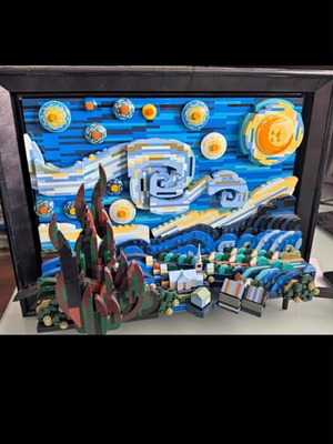 Lego Starry Night set like new with instruction book and wall mount