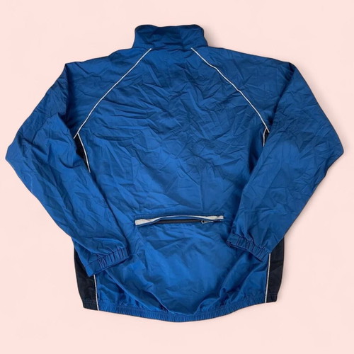Vintage AGU Reflective Windbreaker Cycling Jacket Full Zip XXL Blue like new