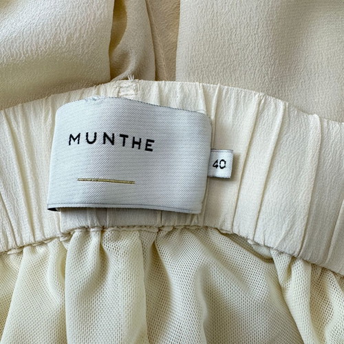 Munthe women's silk pants, ecru, size 40