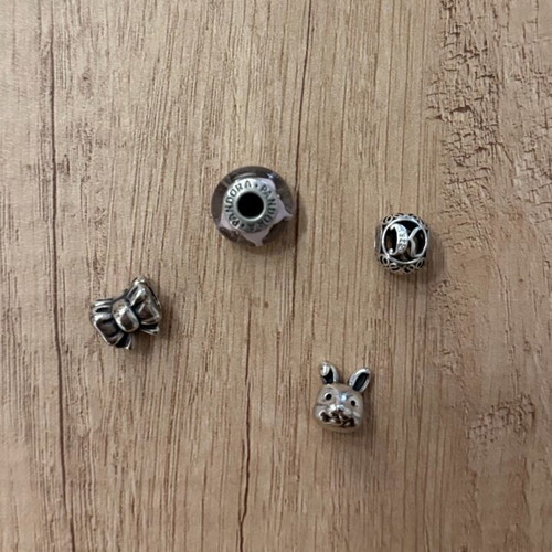 Pandora charms symbols like new, pink and silver